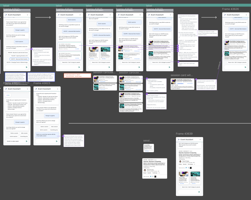 Chatbot design iterations